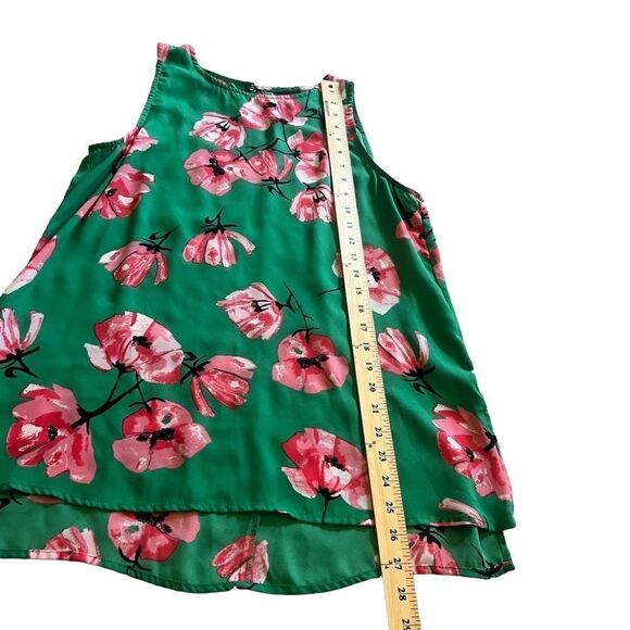 Who What Wear Dressy Green Floral Tank Top. Size Medium. Great Condition! - Picture 10 of 10